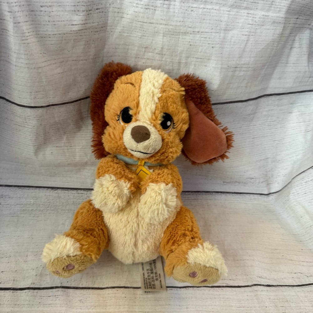Disney Parks Babies Lady & the Tramp Baby Plush Soft Toy Stuffed 9"
